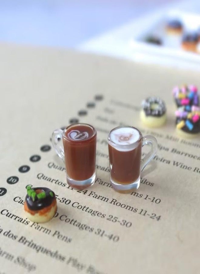 aoukoslt 2 Pcs Miniature Coffee Cups Model Dollhouse Ornament Dollhouse Decoration Mini Decor Doll House Accessories Random Color Miniature Dollhouse Accessories, Decorations（The Pattern is Random.） - Image 4